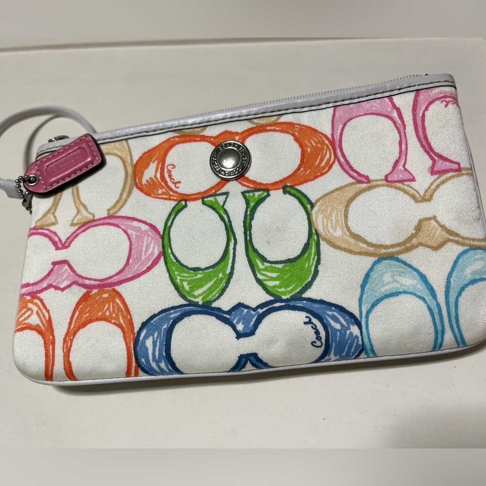 Multicolor Coach wristlet